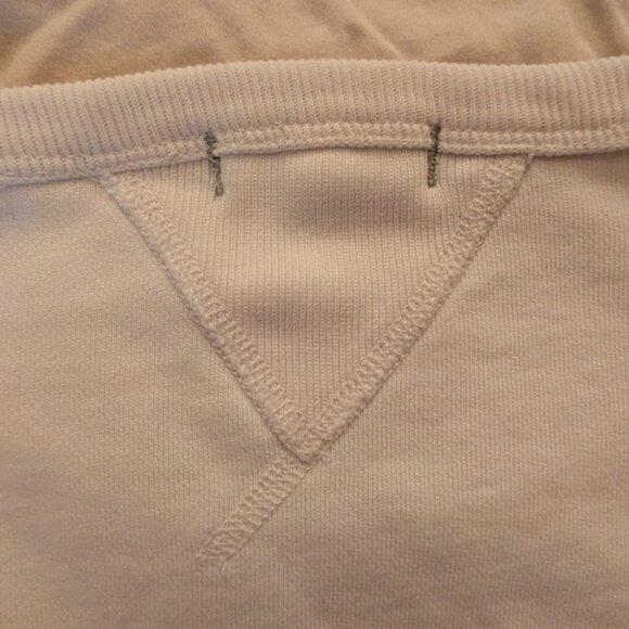 Alex Mill NYC Crewneck Cream Pullover Sweatshirt XL 100% Cotton - Picture 5 of 6